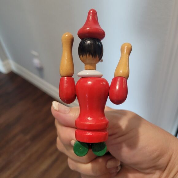Vintage Pinocchio Handmade in Italy Jointed Articulated Wooden Boy Ornament Toy - Picture 6 of 12